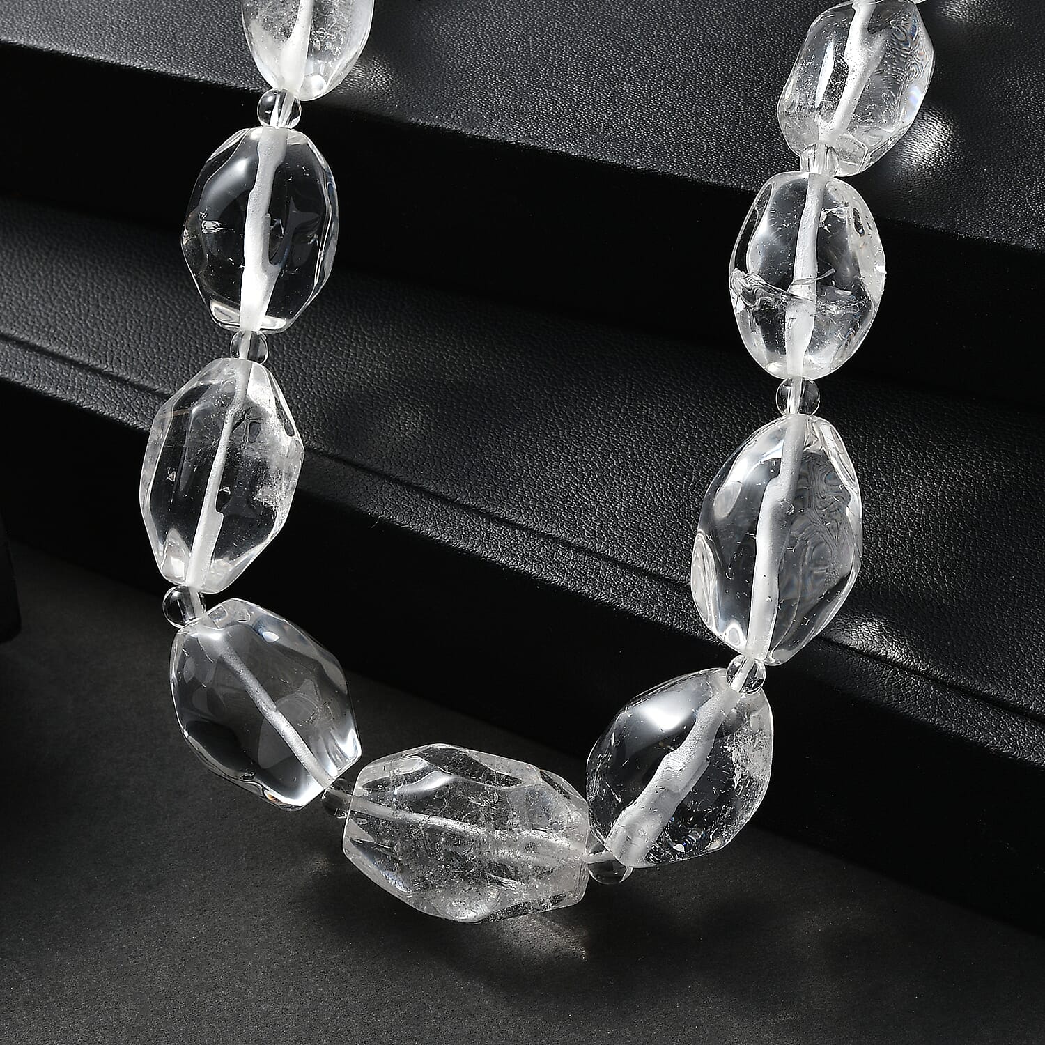 EverTrue Austrian Crystal Beaded Necklace in 18K YG Plated 18-19 Inches