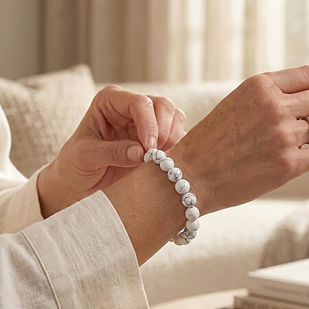White Howlite - Product card gallery slide 2 (10239382552889)
