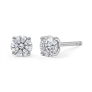 Luxuriant Lab Grown Diamond G-H SI 1.00 ctw Stud Earrings in 10K White Gold