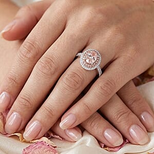 Luxuriant Lab Grown Pink Diamond IR and Lab Grown Diamond VS 1.50 ctw Ring in 10K White Gold (Size 10.0)