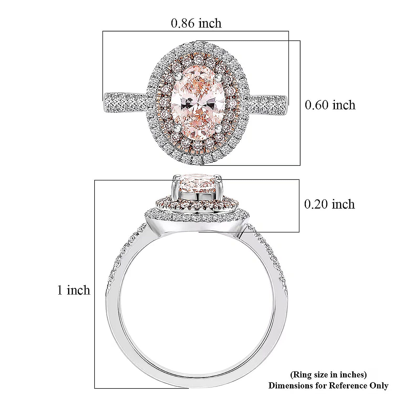 Luxuriant Lab Grown Pink Diamond IR and Lab Grown Diamond VS 1.50 ctw Ring in 10K White Gold (Size 10.0)