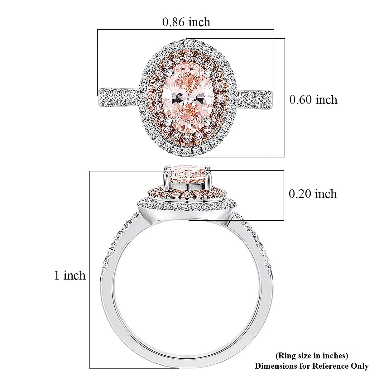 10K White Gold Luxuriant Lab Grown Pink Diamond (IR), Lab Grown Diamond (VS) Ring (Size 10.0) (Ships in 10-12 Days) 1.50 ctw image number 6