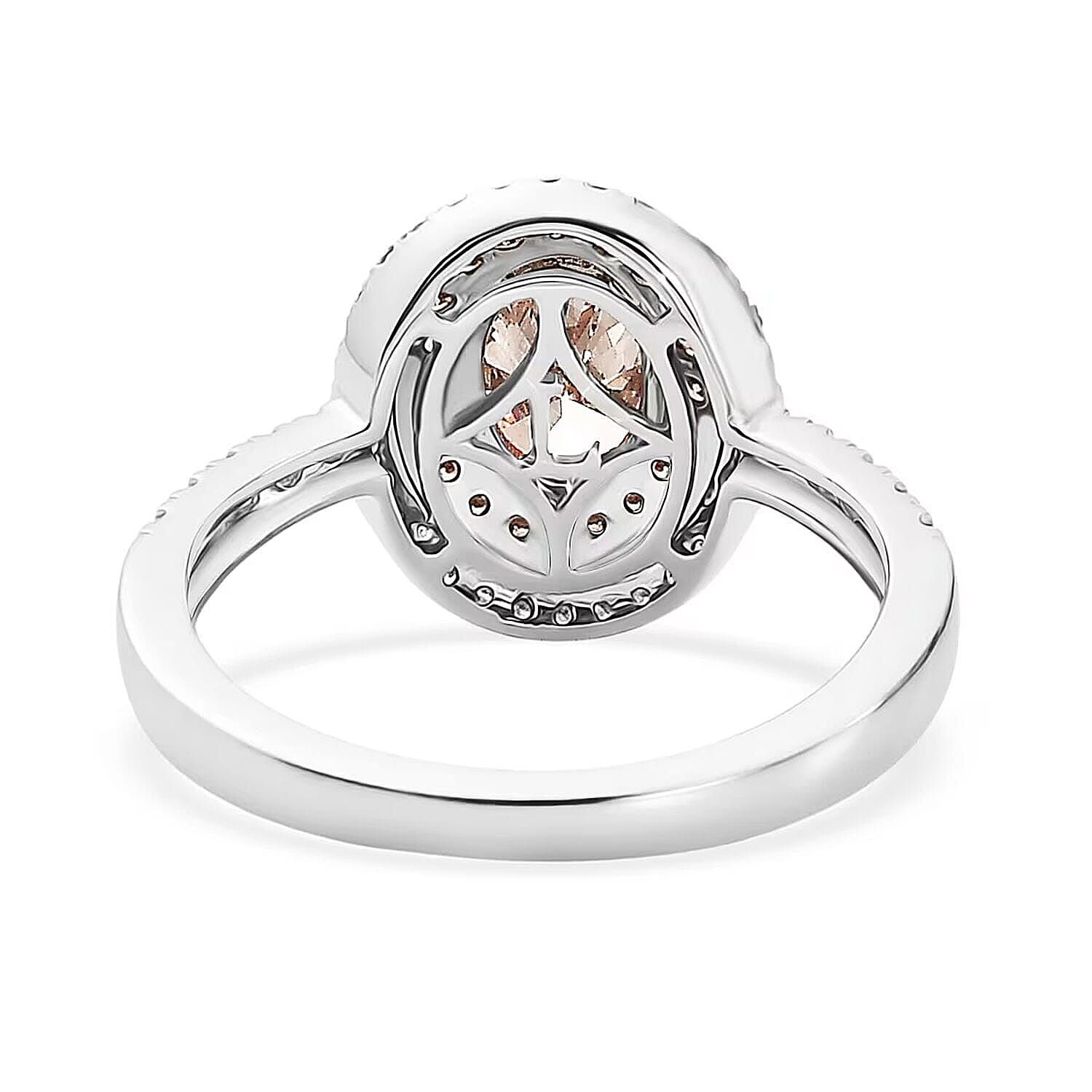 Luxuriant Lab Grown Pink Diamond IR and Lab Grown Diamond VS 1.50 ctw Ring in 10K White Gold (Size 10.0)