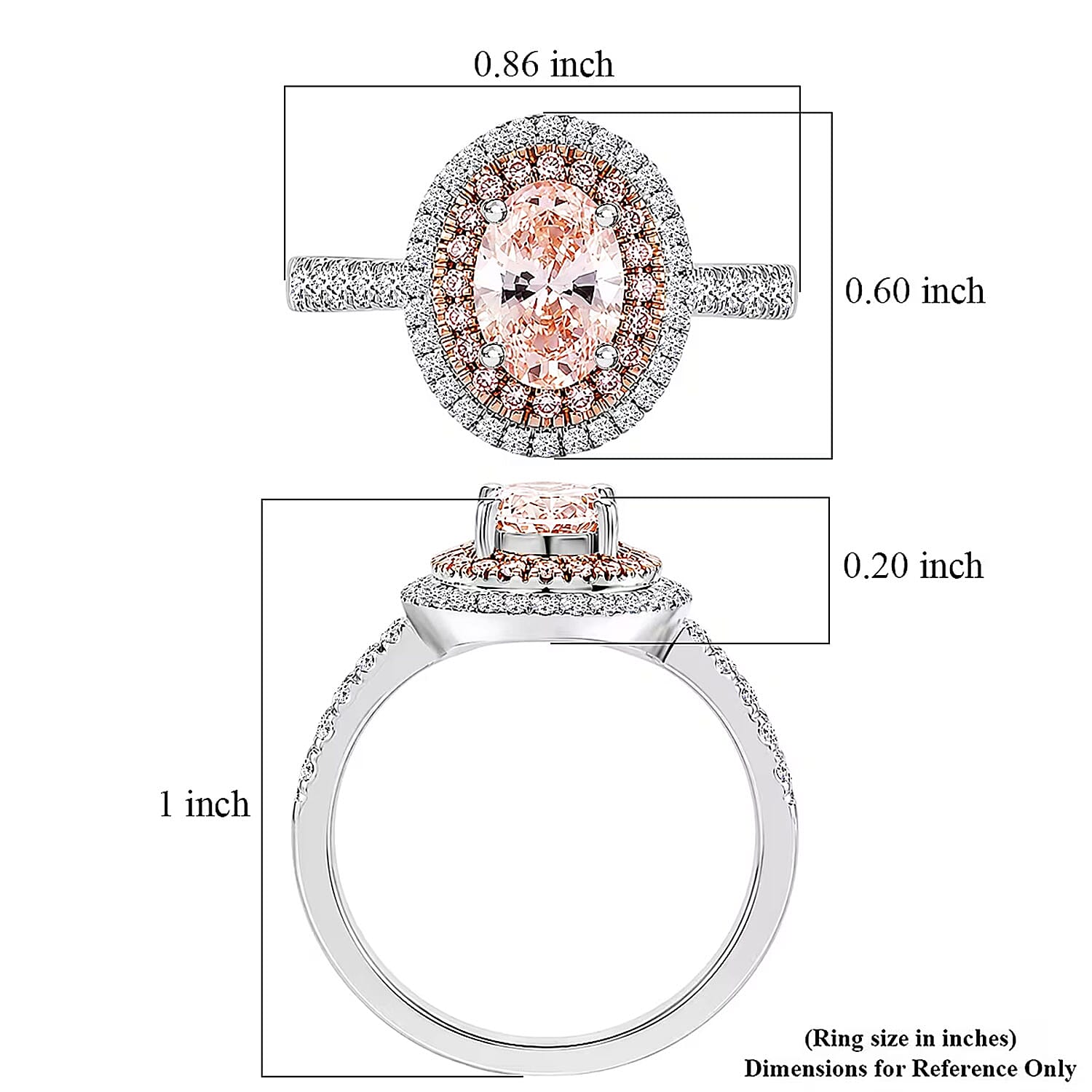 Luxuriant Lab Grown Pink Diamond IR and Lab Grown Diamond VS 1.50 ctw Ring in 10K White Gold (Size 6.0)