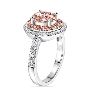 Luxuriant Lab Grown Pink Diamond IR and Lab Grown Diamond VS 1.50 ctw Ring in 10K White Gold (Size 7.0)