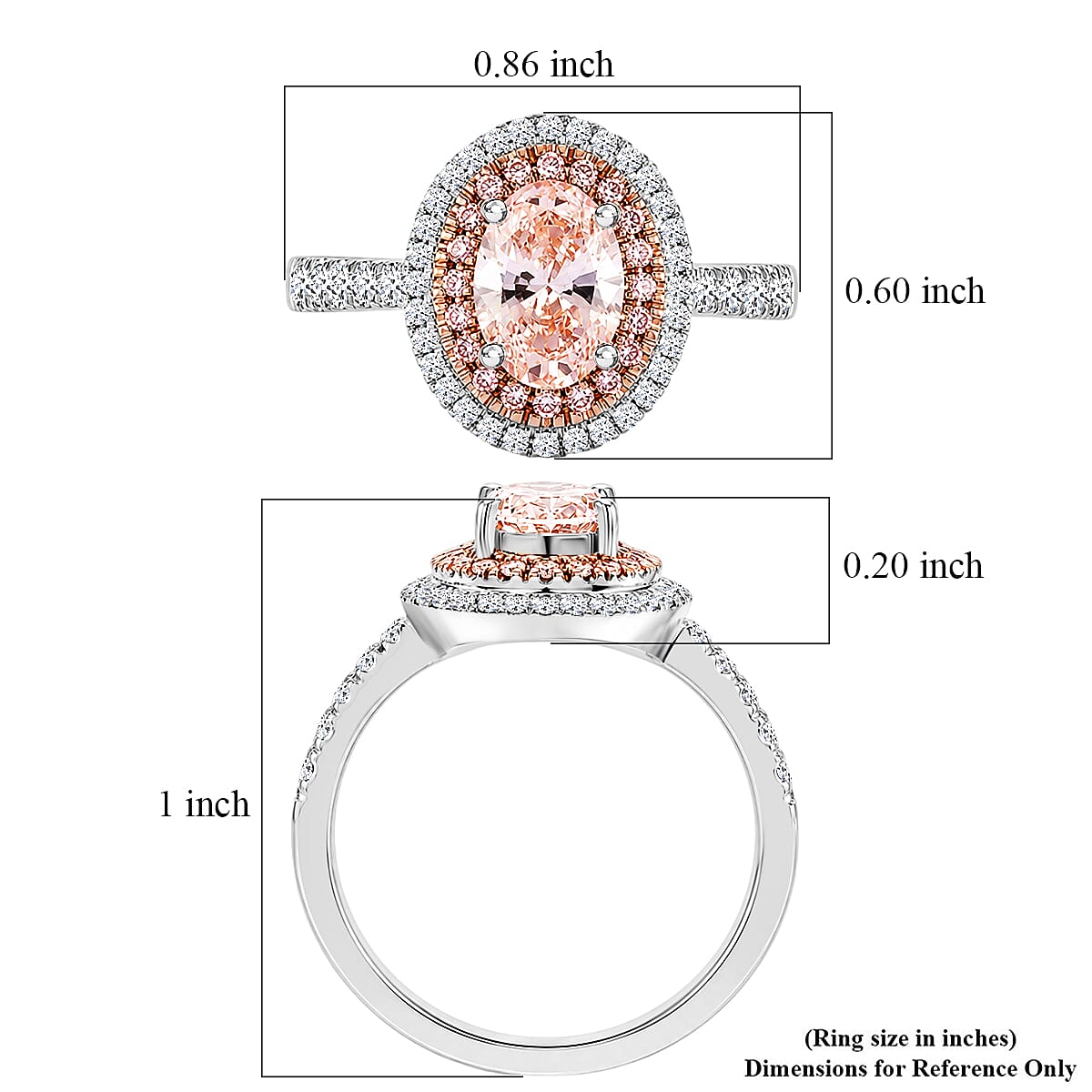 Luxuriant Lab Grown Pink Diamond IR and Lab Grown Diamond VS 1.50 ctw Ring in 10K White Gold (Size 7.0) image number 5