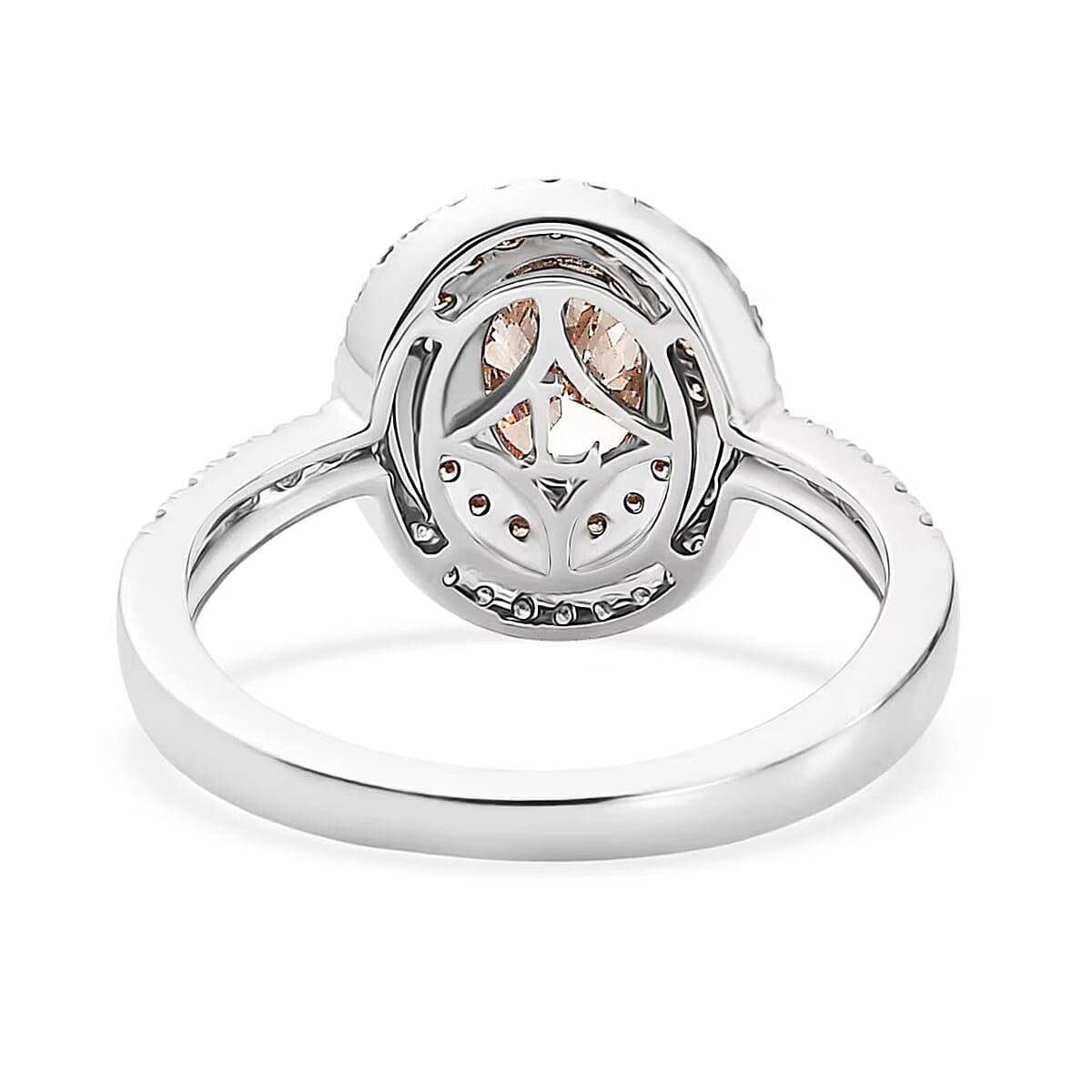 Luxuriant Lab Grown Pink Diamond IR and Lab Grown Diamond VS 1.50 ctw Ring in 10K White Gold (Size 7.0) image number 7