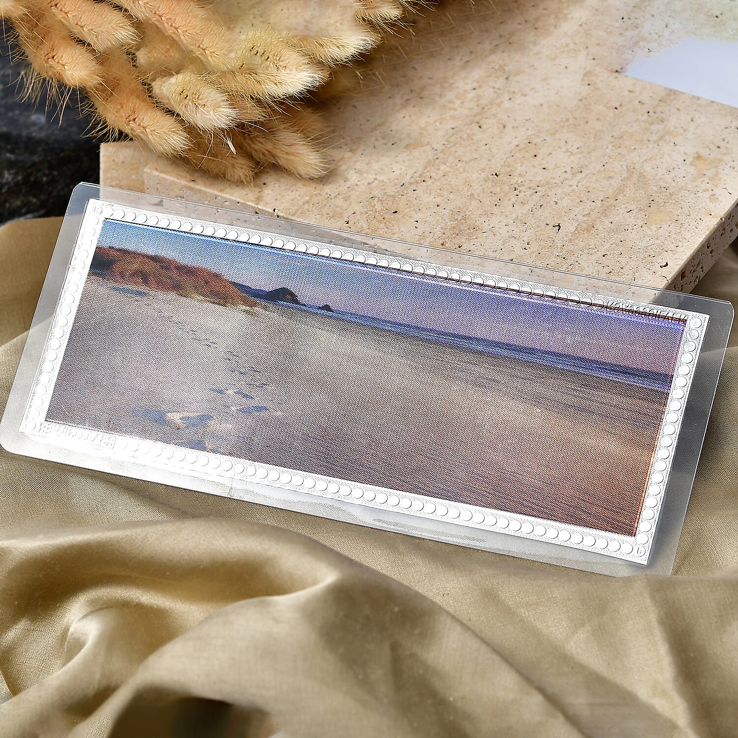 999 Fine Silver Footprint in Sand Embossed Bar 5 Grams