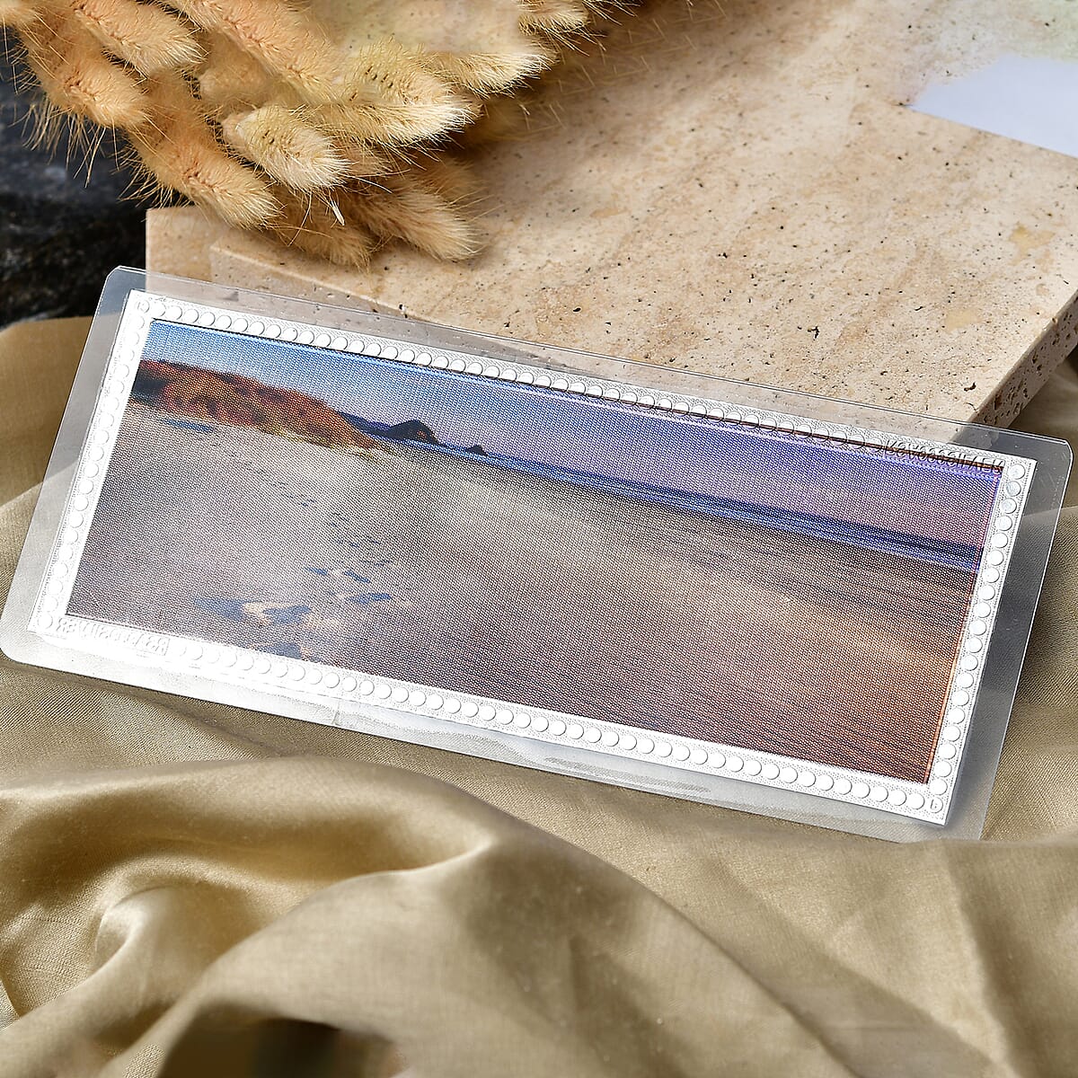 999 Fine Silver Footprint in Sand Embossed Bar 5 Grams image number 2