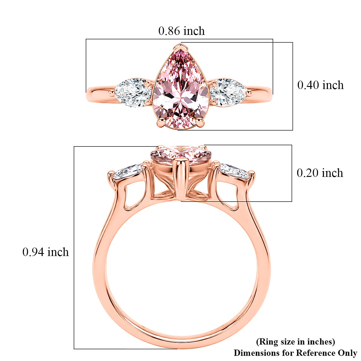 Certified & Appraised AAA Pink Morganite and Luxuriant Lab Grown Diamond G-H SI 1.30 ctw Ring in 10K Rose Gold (Size  10.0) image number 5