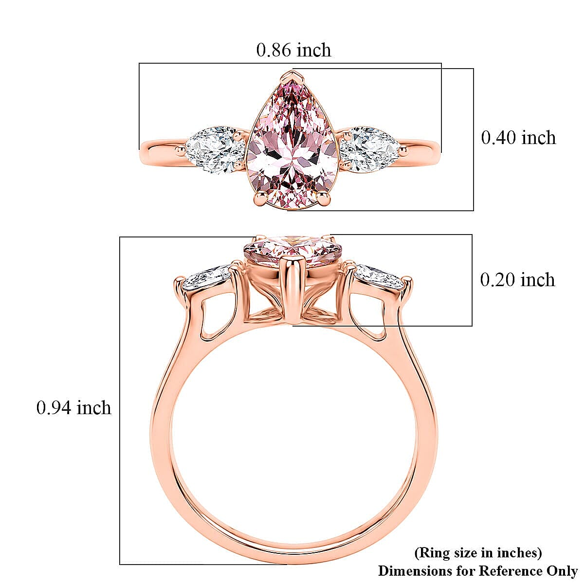 Certified & Appraised AAA Pink Morganite and Luxuriant Lab Grown Diamond G-H SI 1.30 ctw Ring in 10K Rose Gold (Size  6.0)
