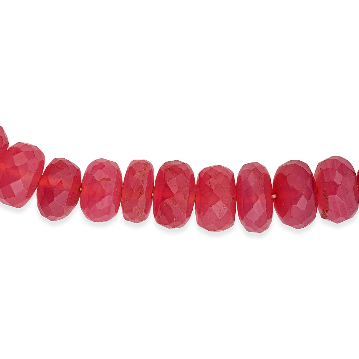 GCS Pink Chalcedony Round Beaded Strand (14.5 Inches) 220.20 ctw image number 2
