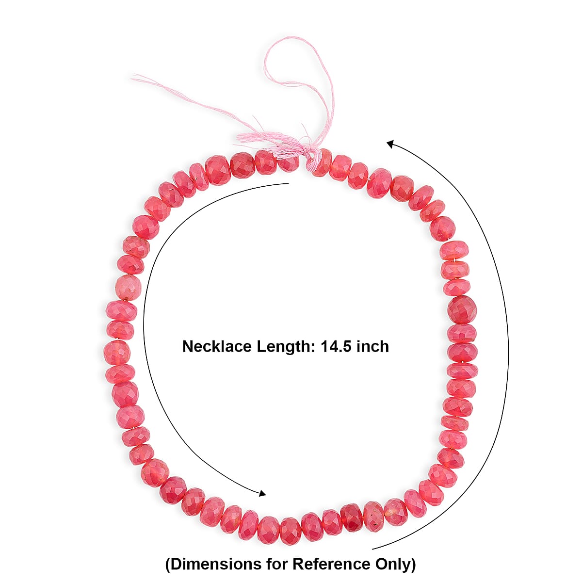 GCS Pink Chalcedony Round Beaded Strand (14.5 Inches) 220.20 ctw image number 3
