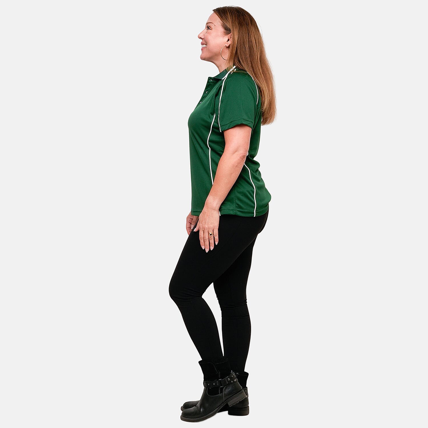 Expert Oxymesh Green Piped Polo - Large