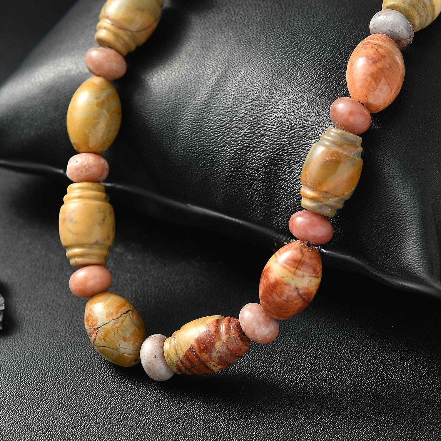 EverTrue Picasso Jasper and Flower Chilli Jasper 285.00 ctw Necklace in 18K YG Plated 18 Inches