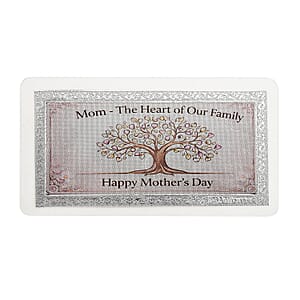 999 Fine Silver Mom - The Heart of Our Family Embossed Sheet 500mg