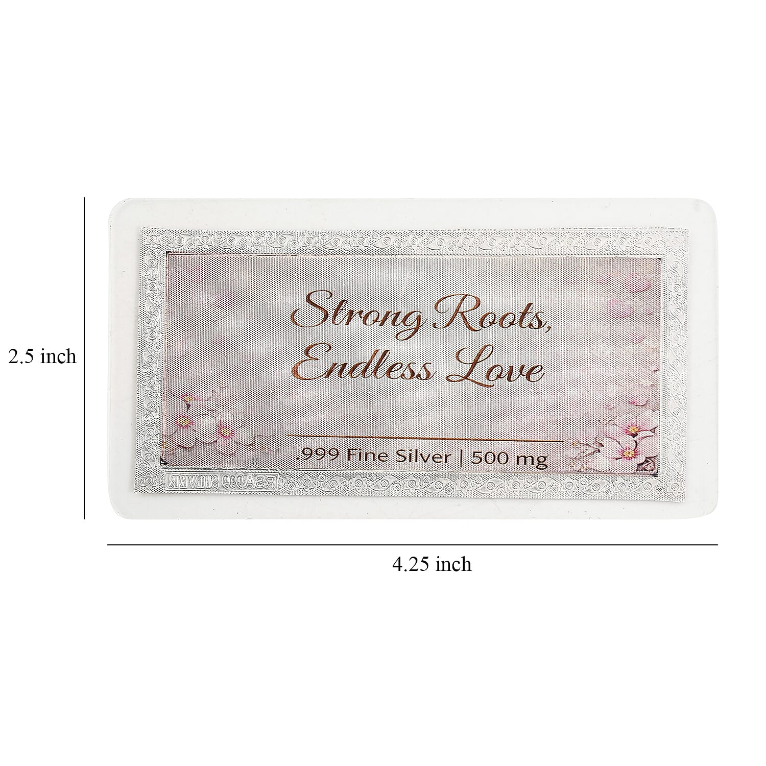 999 Fine Silver Bold, Free and Unbreakable Embossed Sheet 500mg