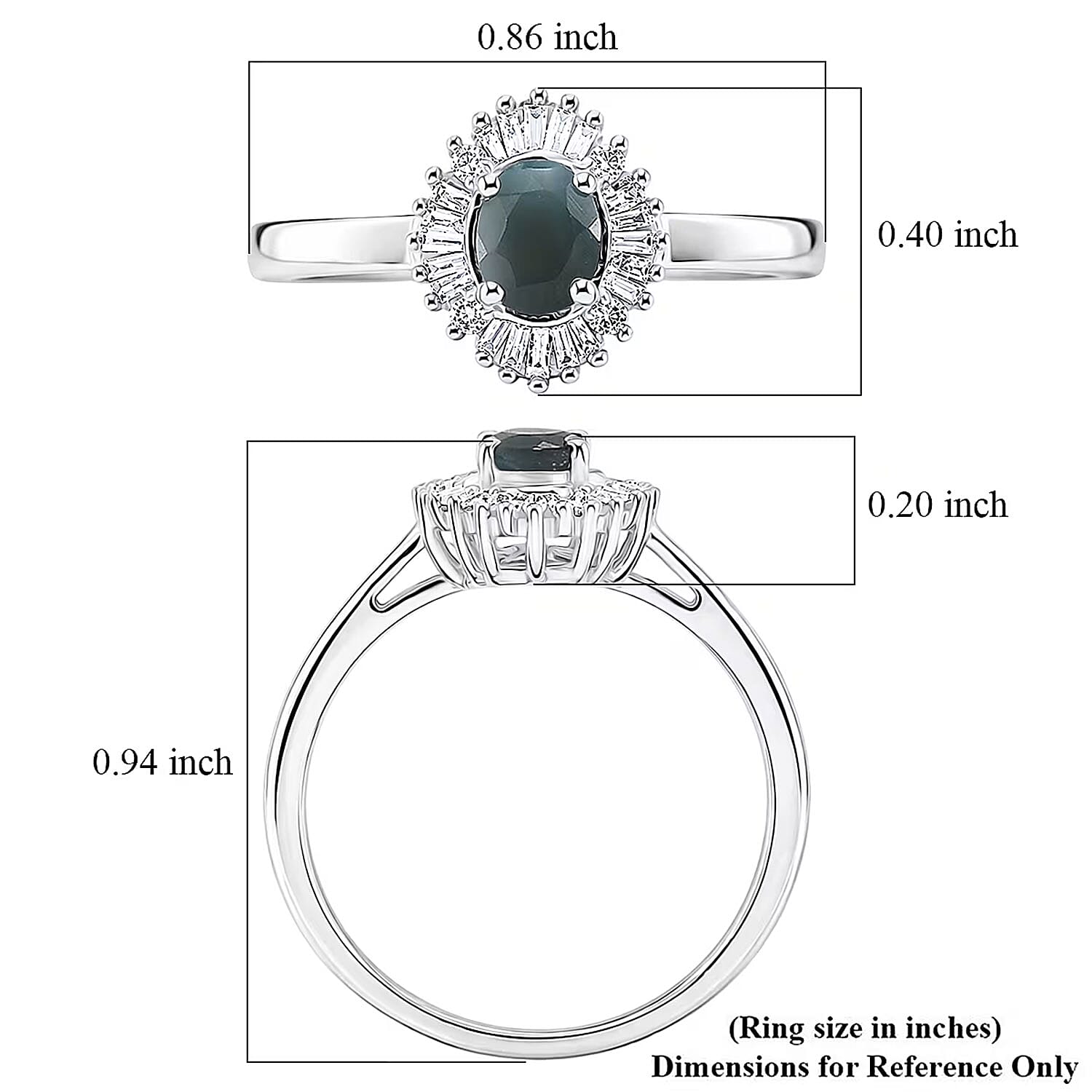 D'Joy Narsipatnam Alexandrite and Diamond 0.60 ctw Ring in Rhodium Over Sterling Silver (Size 6.0)