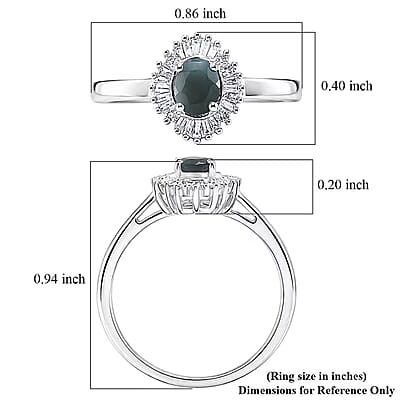 D'Joy Narsipatnam Alexandrite and Diamond 0.60 ctw Ring in Rhodium Over Sterling Silver (Size 6.0)