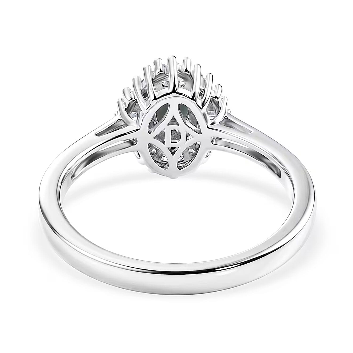 D'Joy Narsipatnam Alexandrite and Diamond 0.60 ctw Ring in Rhodium Over Sterling Silver (Size 6.0)