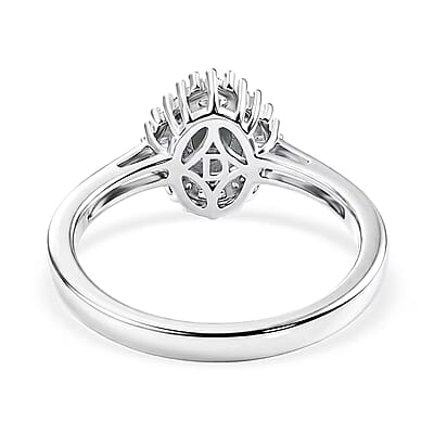 D'Joy Narsipatnam Alexandrite and Diamond 0.60 ctw Ring in Rhodium Over Sterling Silver (Size 6.0)