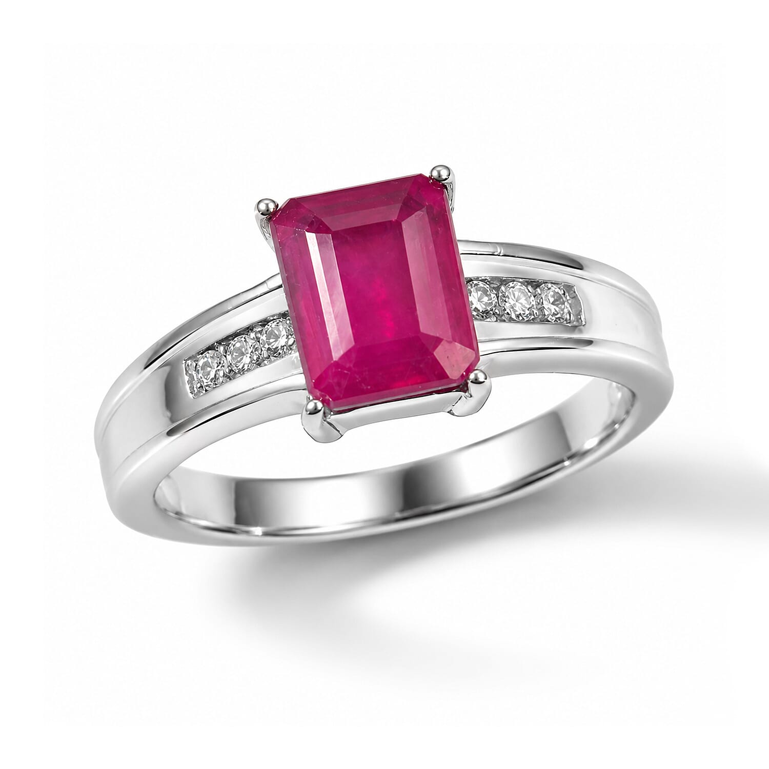 EverTrue Mojave Purple Turquoise 7.00 ctw Solitaire Ring in Stainless Steel (Size 8.0)