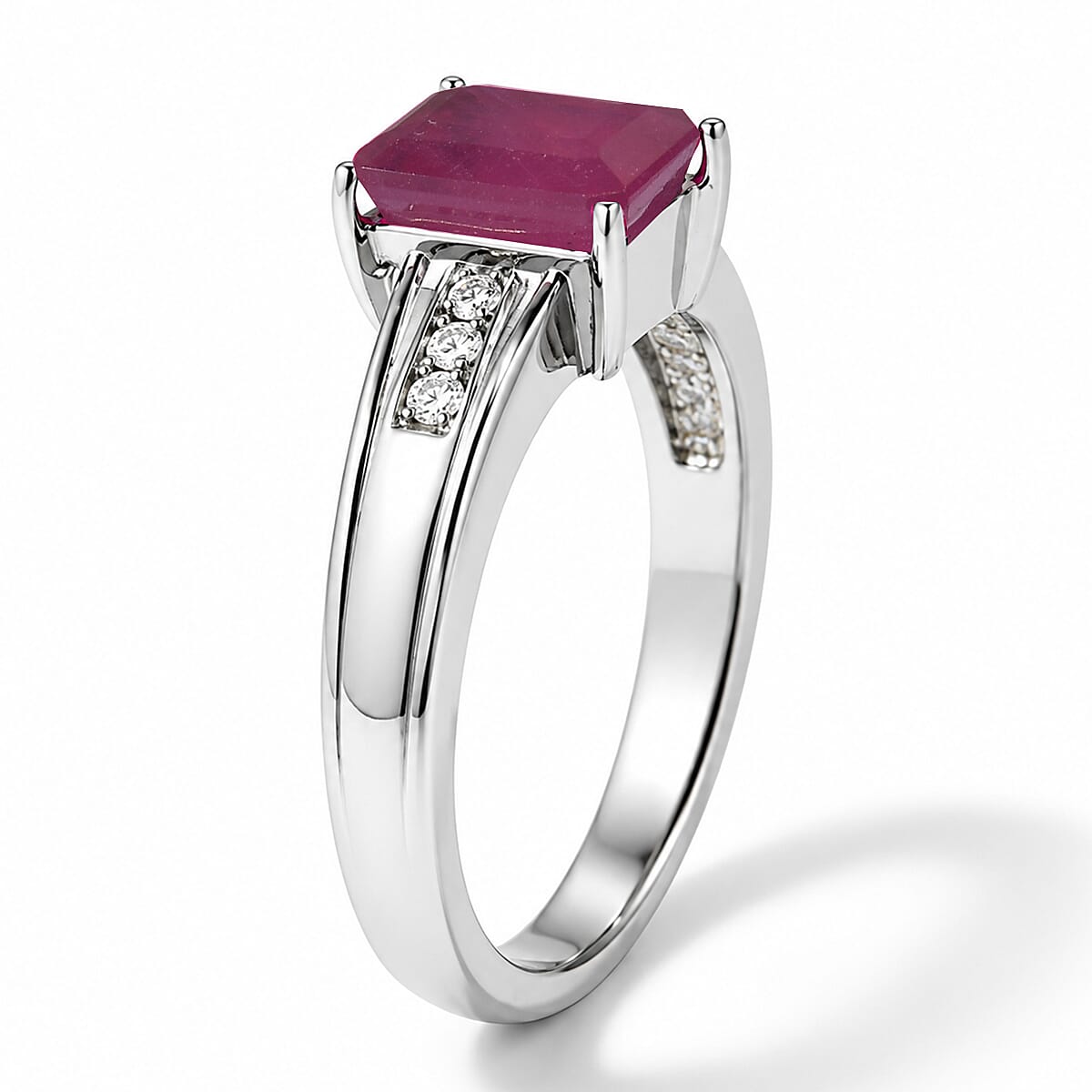 EverTrue Mojave Purple Turquoise 7.00 ctw Solitaire Ring in Stainless Steel (Size 8.0)