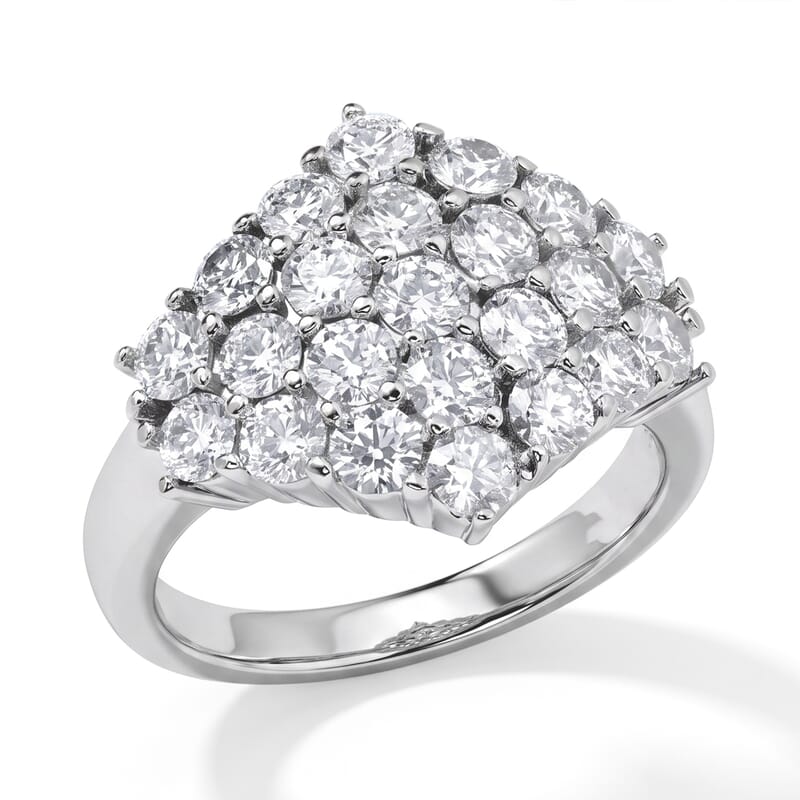 EverTrue Moissanite 2.40 ctw Ring in Stainless Steel (Size 6.0)