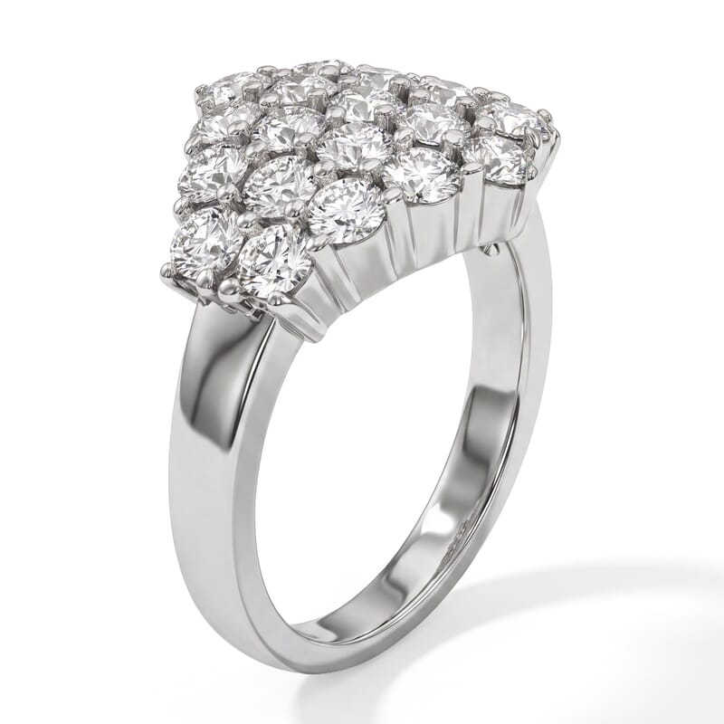 EverTrue Moissanite 2.40 ctw Ring in Stainless Steel (Size 6.0)