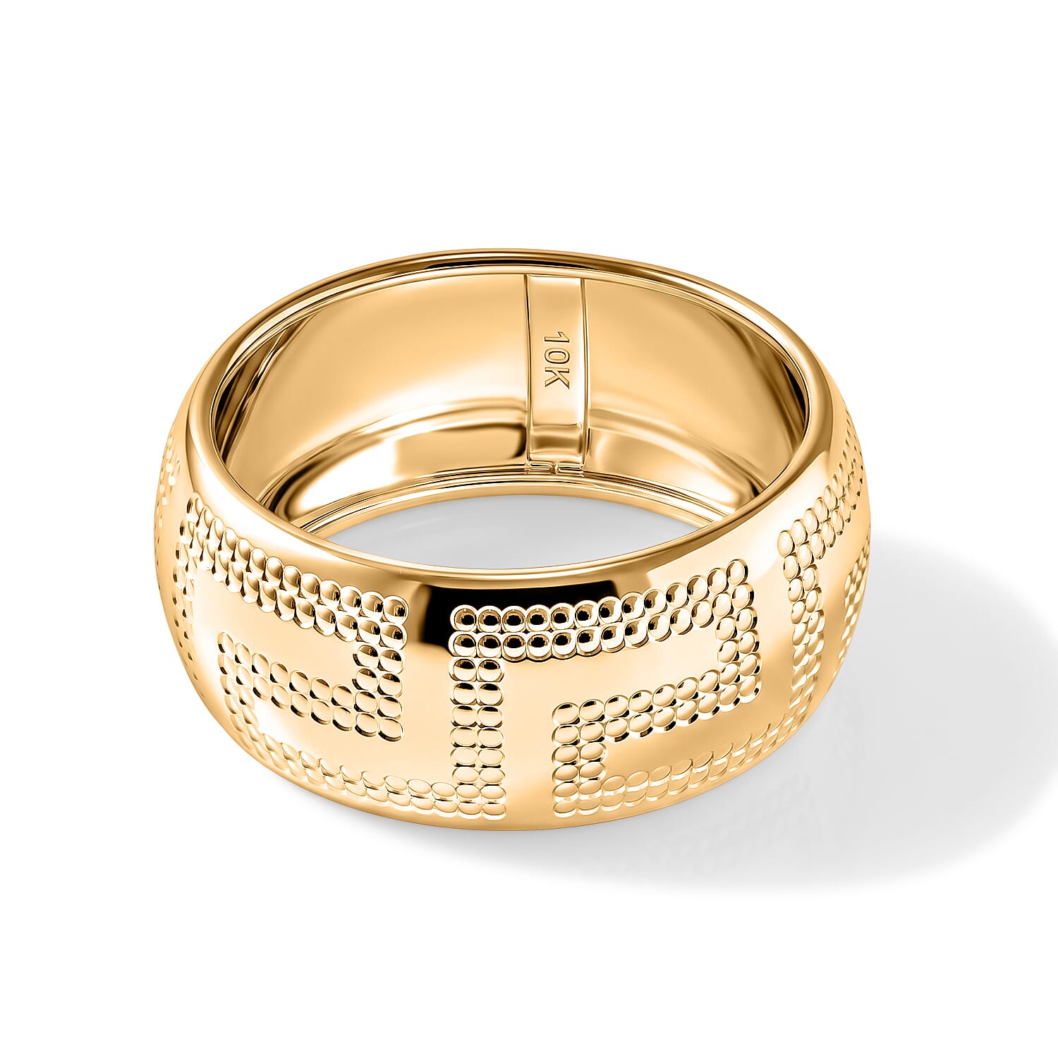Textured Band Ring in 10K Yellow Gold (Size 7.0) 1.90 Grams