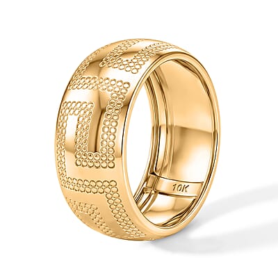 Textured Band Ring in 10K Yellow Gold (Size 7.0) 1.90 Grams