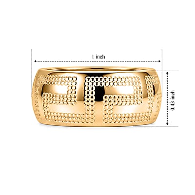 Textured Band Ring in 10K Yellow Gold (Size 7.0) 1.90 Grams