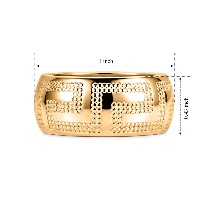 Textured Band Ring in 10K Yellow Gold (Size 7.0) 1.90 Grams