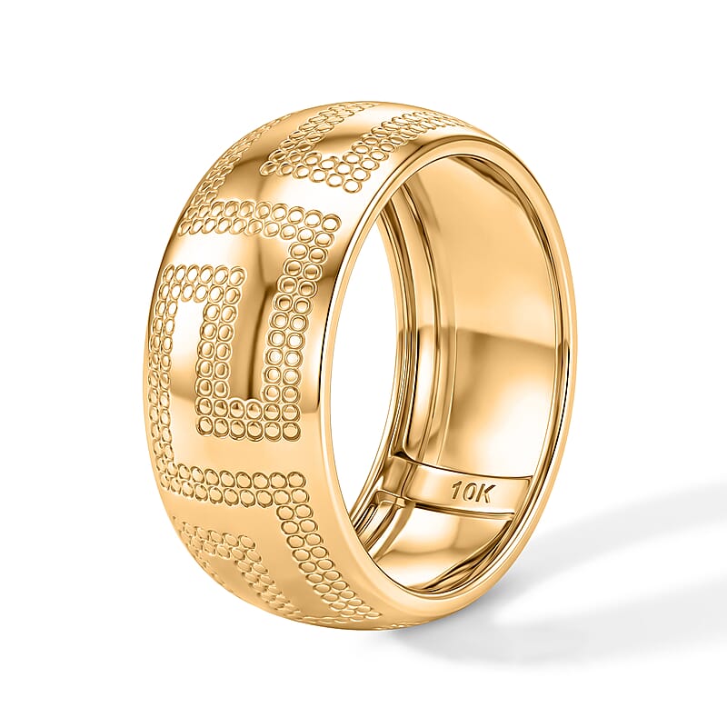 Textured Band Ring in 10K Yellow Gold (Size 8.0) 1.90 Grams