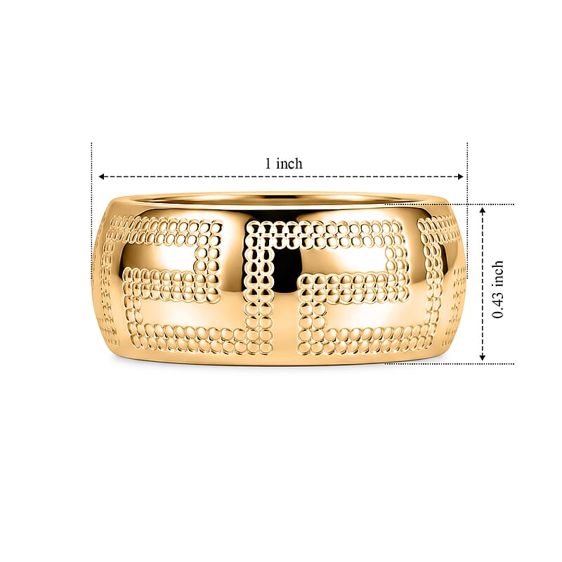 Textured Band Ring in 10K Yellow Gold (Size 8.0) 1.90 Grams