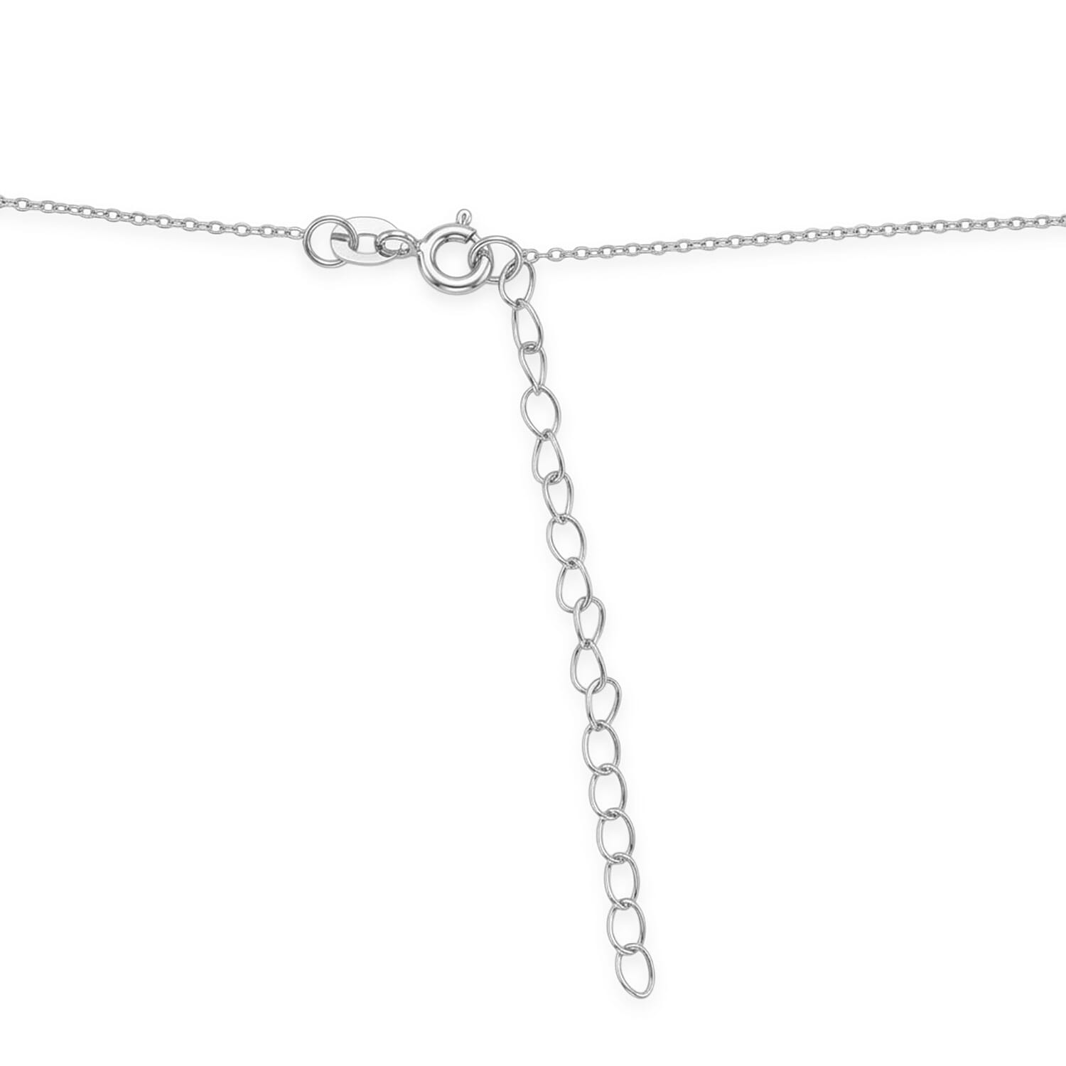 Nude Collection Luxuriant Lab Grown Diamond E-F VS 1.00 ctw Rainfall Necklace in Rhodium Over Sterling Silver (20-22 Inches)