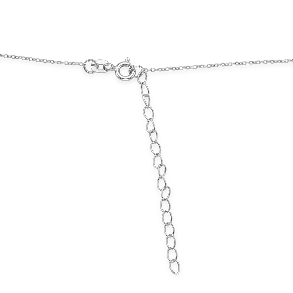Nude Collection Luxuriant Lab Grown Diamond E-F VS 1.00 ctw Rainfall Necklace in Rhodium Over Sterling Silver (20-22 Inches) image number 4