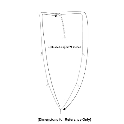 Nude Collection Luxuriant Lab Grown Diamond E-F VS 1.00 ctw Rainfall Necklace in Rhodium Over Sterling Silver (20-22 Inches)