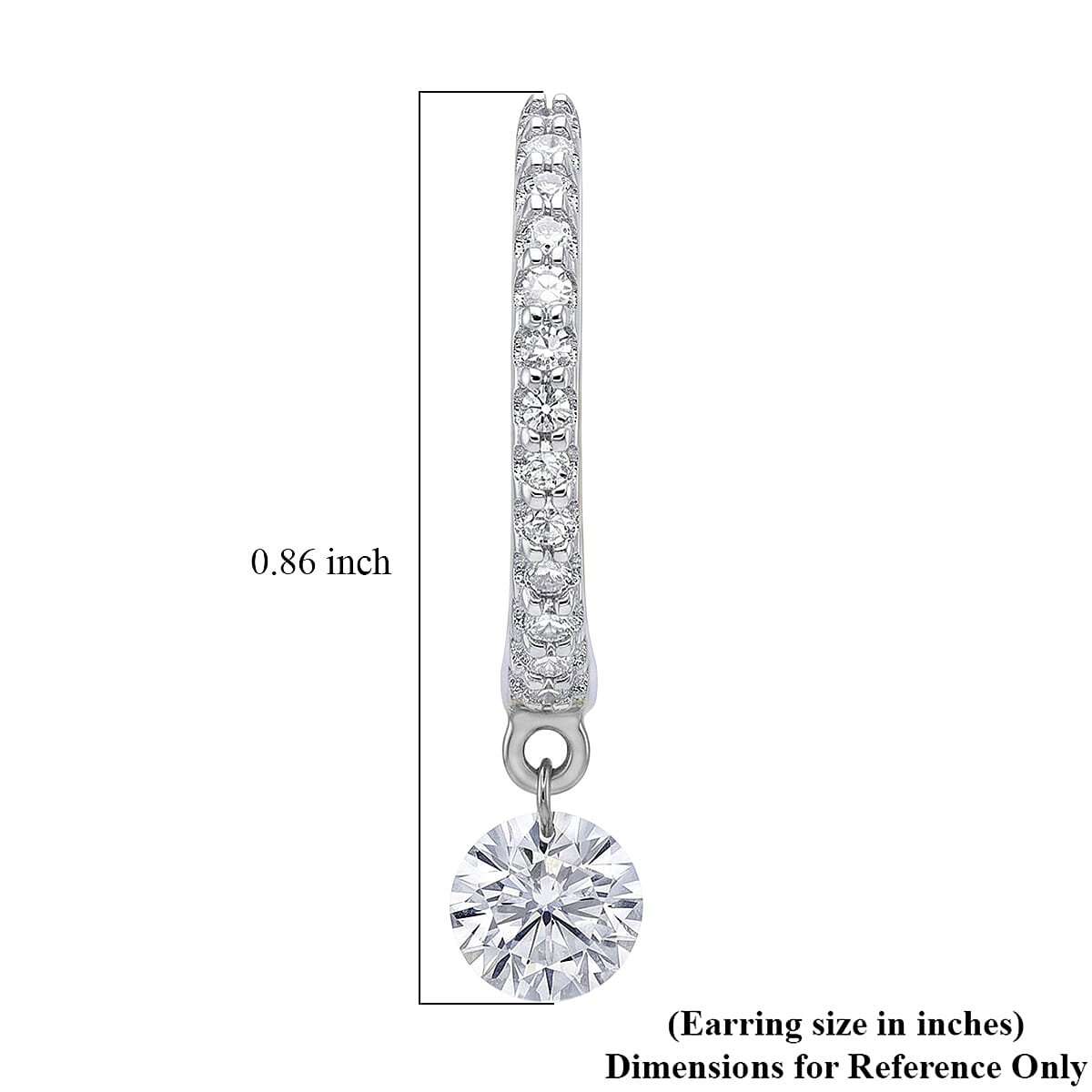Luxuriant Lab Grown Diamond (VS) Earrings in Rhodium Over Sterling Silver 1.00 ctw image number 4