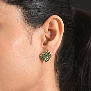 D'Joy Premium Tsavorite Garnet 4.35 ctw Earrings in 18K Vermeil Yellow Gold Over Sterling Silver