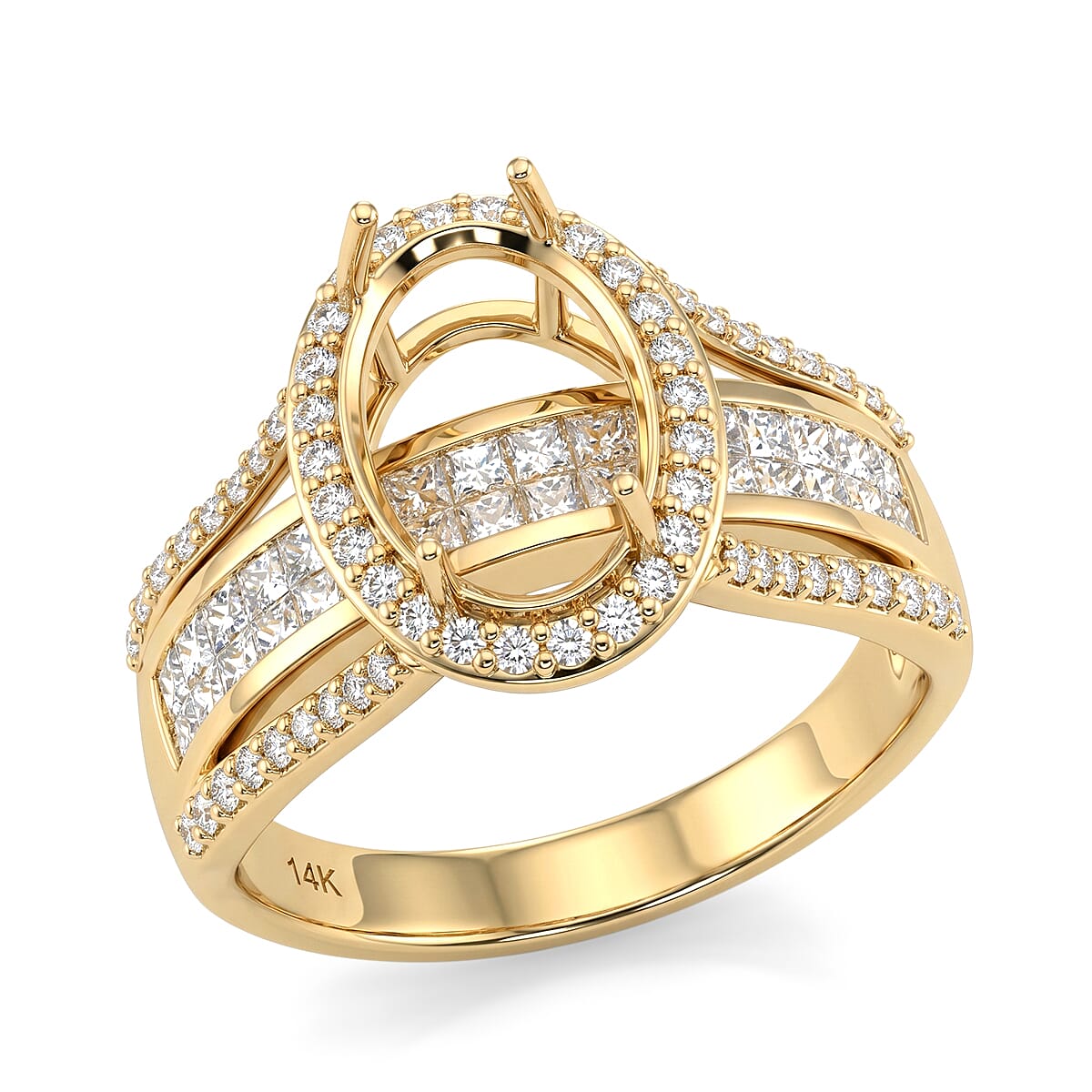 Luxuriant Lab Grown Diamond E-F VS 1.30 ctw Ring in 14K Yellow Gold (Size 9.0) 6.25 Grams