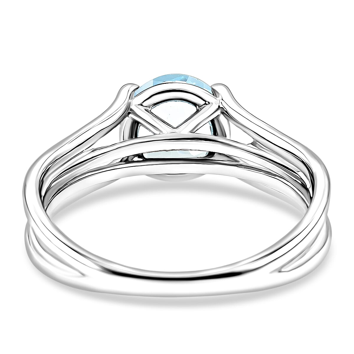 Blue Topaz 1.25 ctw Solitaire Ring in Sterling Silver (Size 10.0)