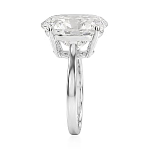 D'Joy Moissanite 10.10 ctw Solitaire Ring in Rhodium Over Sterling Silver (Size 6.0)