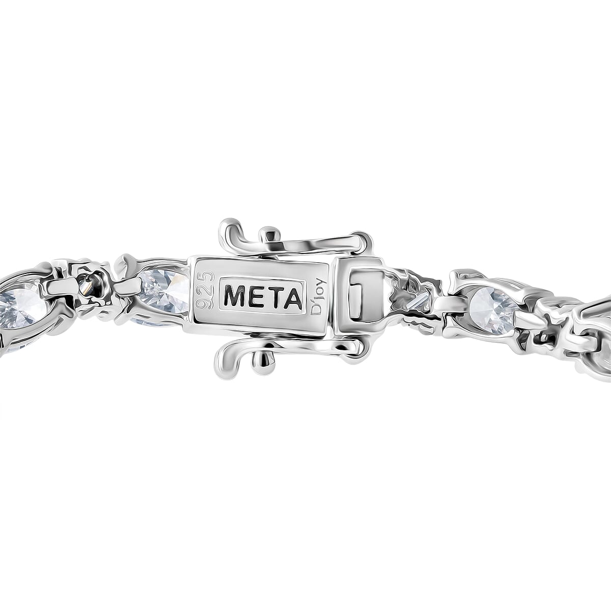 D'Joy Moissanite 9.10 ctw Bracelet in Rhodium Over Sterling Silver (6.50 In) image number 3