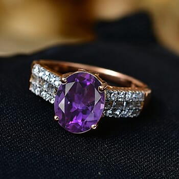 Moroccan Amethyst / Rose Gold Over Sterling Silver / 4 - Product card gallery slide 2 (10215363117369)