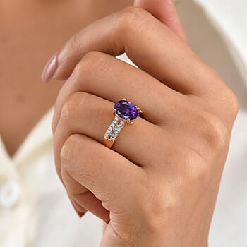 Moroccan Amethyst / Rose Gold Over Sterling Silver / 4 - Product card gallery slide 3 (10215363117369)
