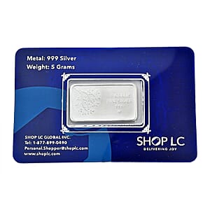22K YG Over and 999 Fine Silver 7 Horses Embossed Bar 5 Grams