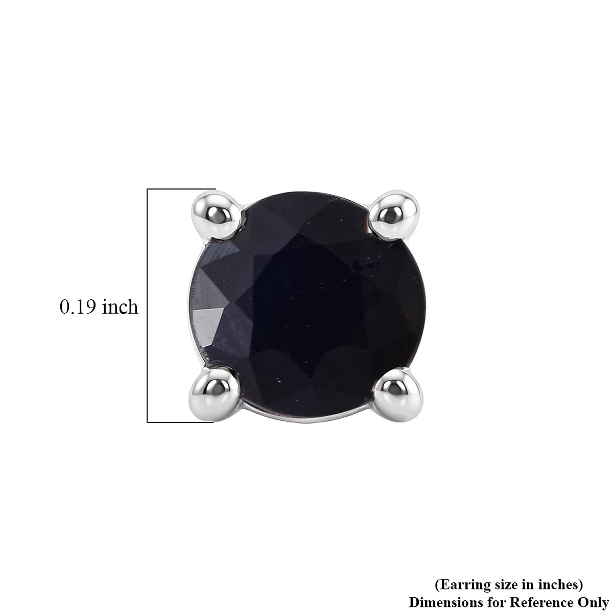 D'Joy Kanchanaburi Blue Sapphire (DF) 1.35 ctw Earrings in Rhodium Over Sterling Silver