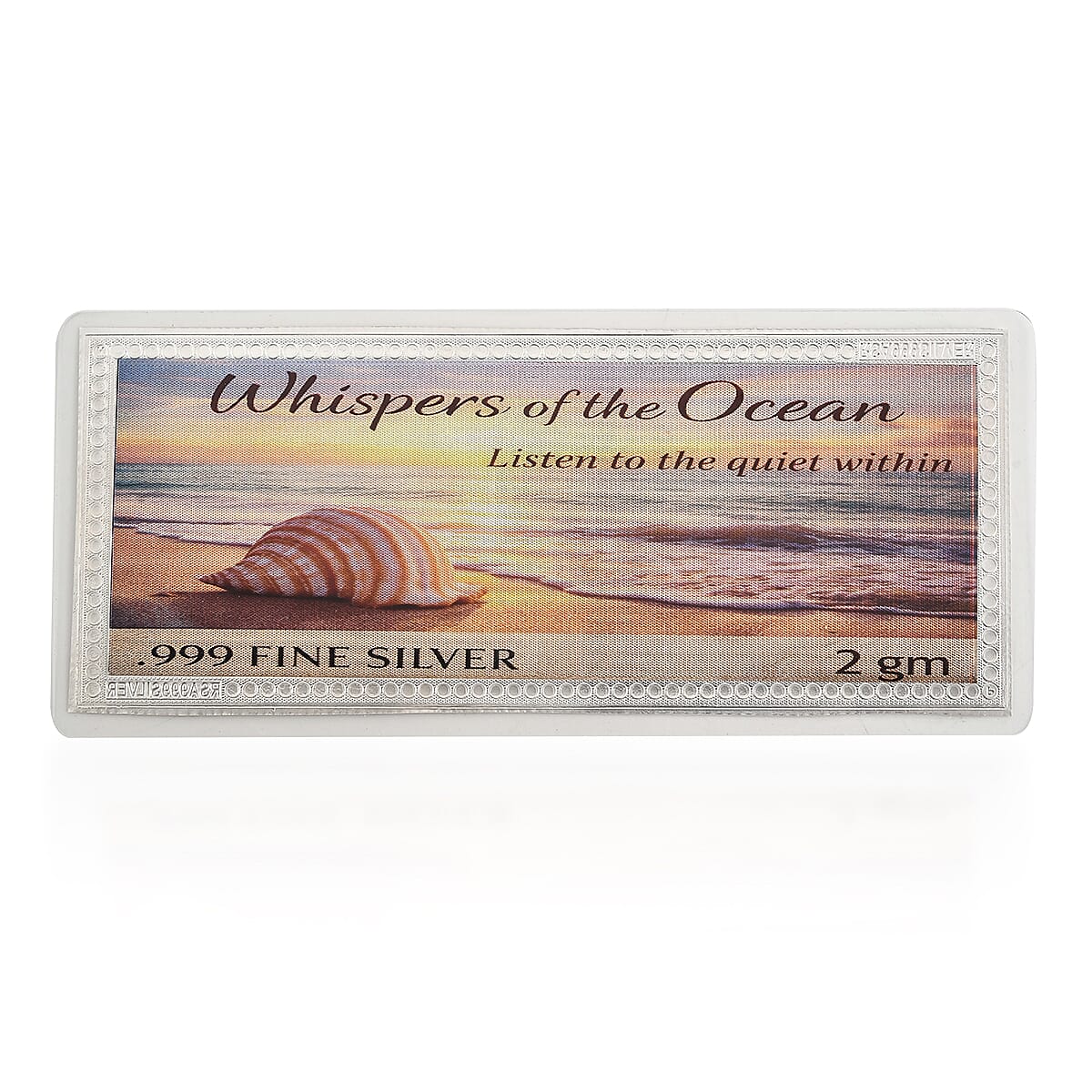 999 Fine Silver Whispers of Ocean Embossed Sheet (2 g)