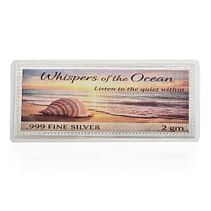 999 Fine Silver Whispers of Ocean Embossed Sheet (2 g)